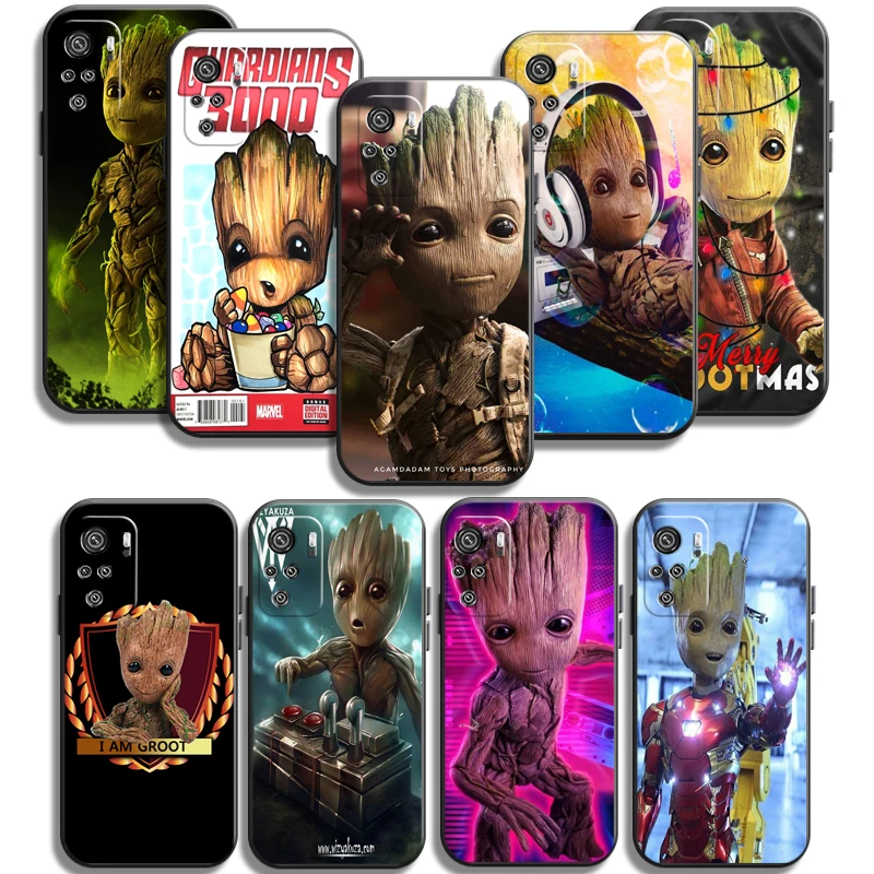 

Marvel Groot Cartoon Phone Cases For Xiaomi Redmi 7 7A 9 9A 9T 8A 8 2021 7 8 Pro Note 8 9 Note 9T Soft TPU