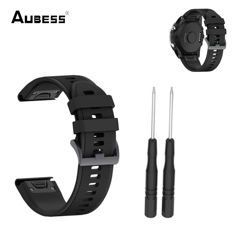 

Ремешок силиконовый для спортивных наручных часов Garmin Fenix 5 5Plus, 22 мм