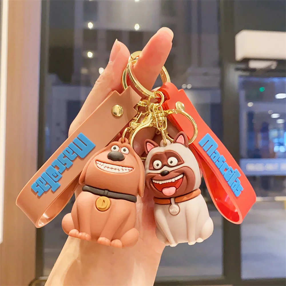 

Silicone Keychain Unisex New Pet Secret Cartoon Dog Doll Fashion Student Bag Pendant Ins Cute Lover‘ Birthday Gift Key Ring