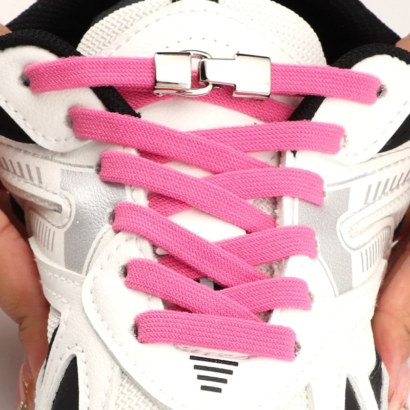 1 пара эластичных шнурков для кроссовок шнурки без завязок металлические крючки