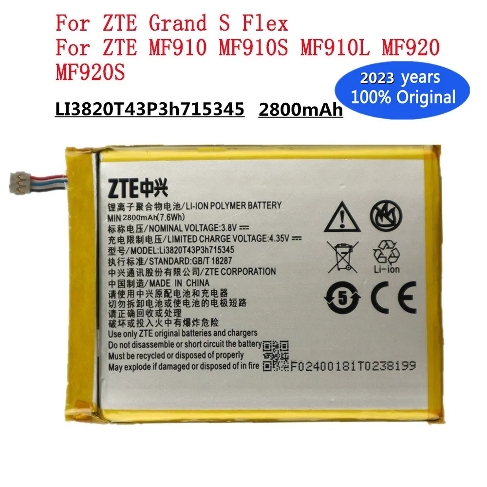 

Новый оригинальный аккумулятор LI3820T43P3h715345 для ZTE Grand S Flex MF910 S L MF920 S MF920W + MEGAFON MR150 2 5 MTC835F Стандартный аккумулятор