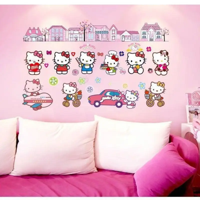 Kawaii Sanrios декор комнаты Hellokittys Сейлор Мун мультфильм аниме Diy комната Наклейка