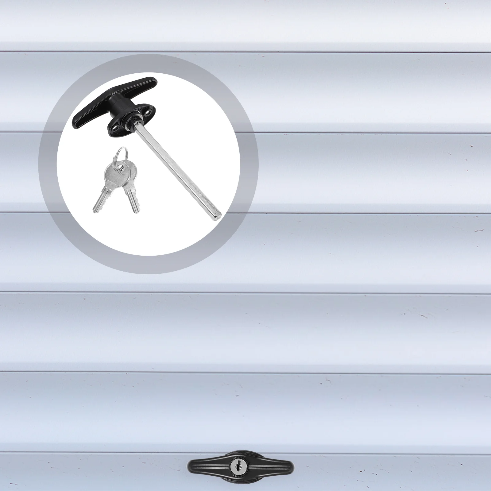 

Handle Lock Garage Door Hardware T Assembly Universal Locking T-Handle Long Shaft Replacement