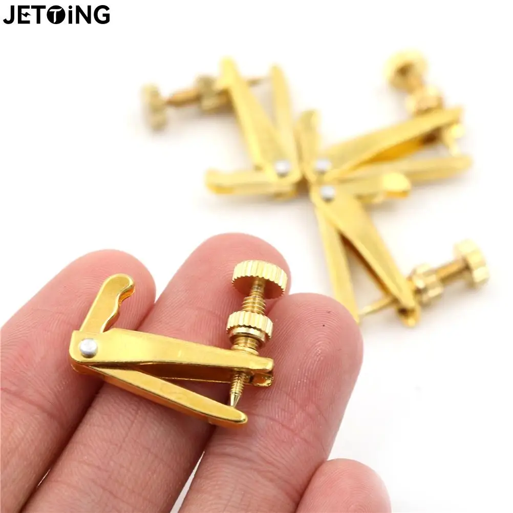 

4pcs/lot Golden Plated Violin String Tuner Fine Tuner Adjuster Parts Fit 3/4 - 4/4 Violin Parts Accessories