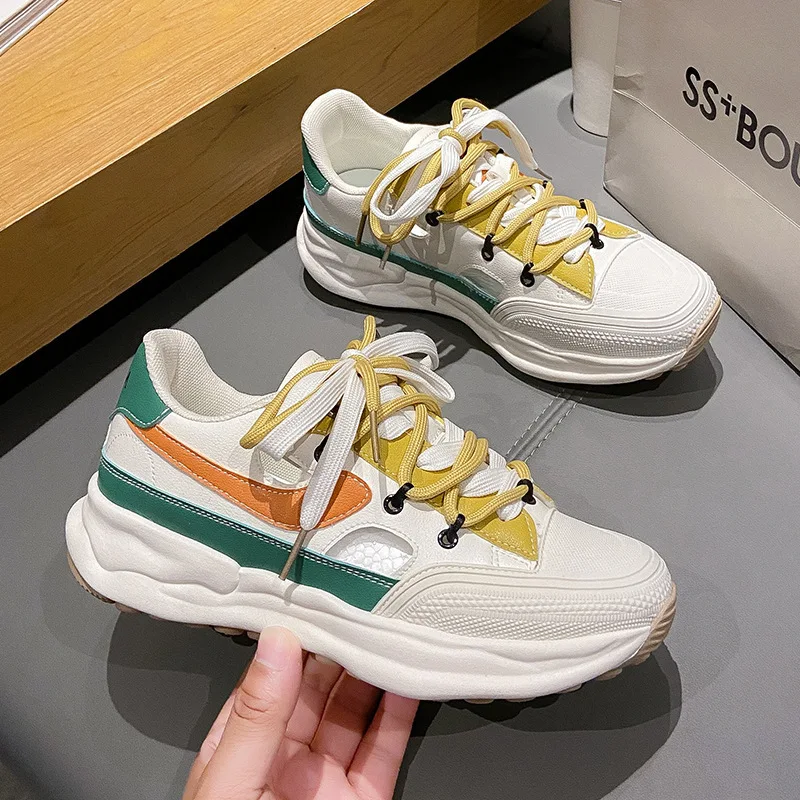 

Кроссовки женские для тенниса, повседневная сетчатая обувь, Резиновая лента, на шнуровке, модные, для отдыха, лето 2022