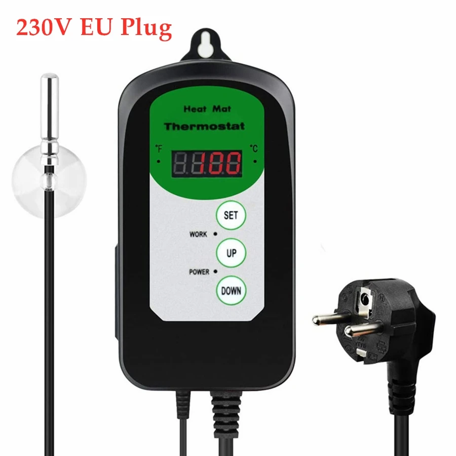 Дешево Тепловой коврик для рассады с цифровым термостатом 68-152 F, 24-108 см