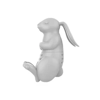 cute rabbit silicone tea maker bunny tea infuser filter strainer for pure tea herb tea strainer tools accessories kitchen decor