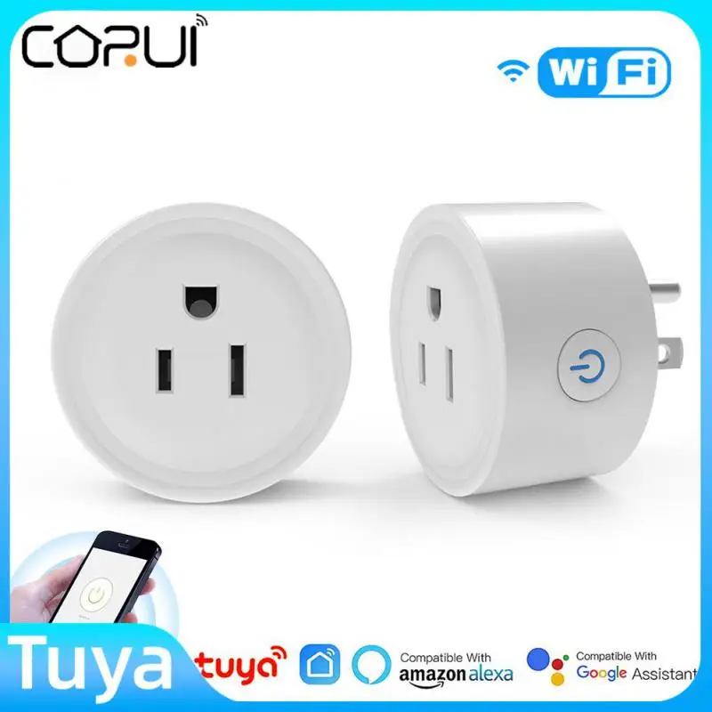 

CORUI 4pcs Tuya US WiFi Smart Socket Wireless Hub Remote Control Home Appliance Smart Living Works With Alexa Google Home