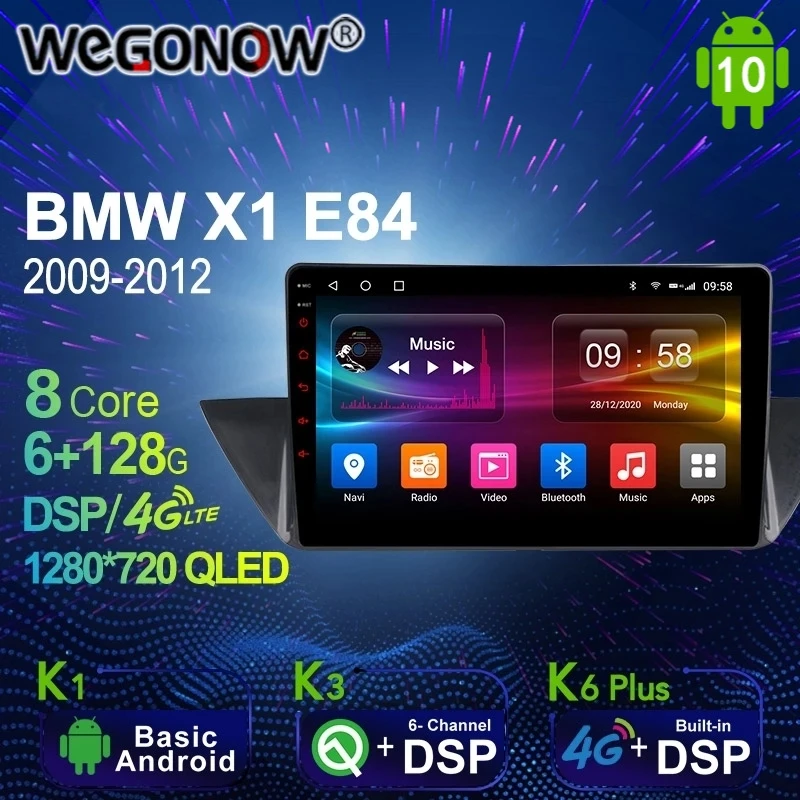

Автомобильный DVD-плеер Carplay 10,1 дюймов 6G + 128G DSP Android 10,0 Авторадио для BMW X1 E84 2009-2012 4G LTE навигация GPS Стерео RDS радио