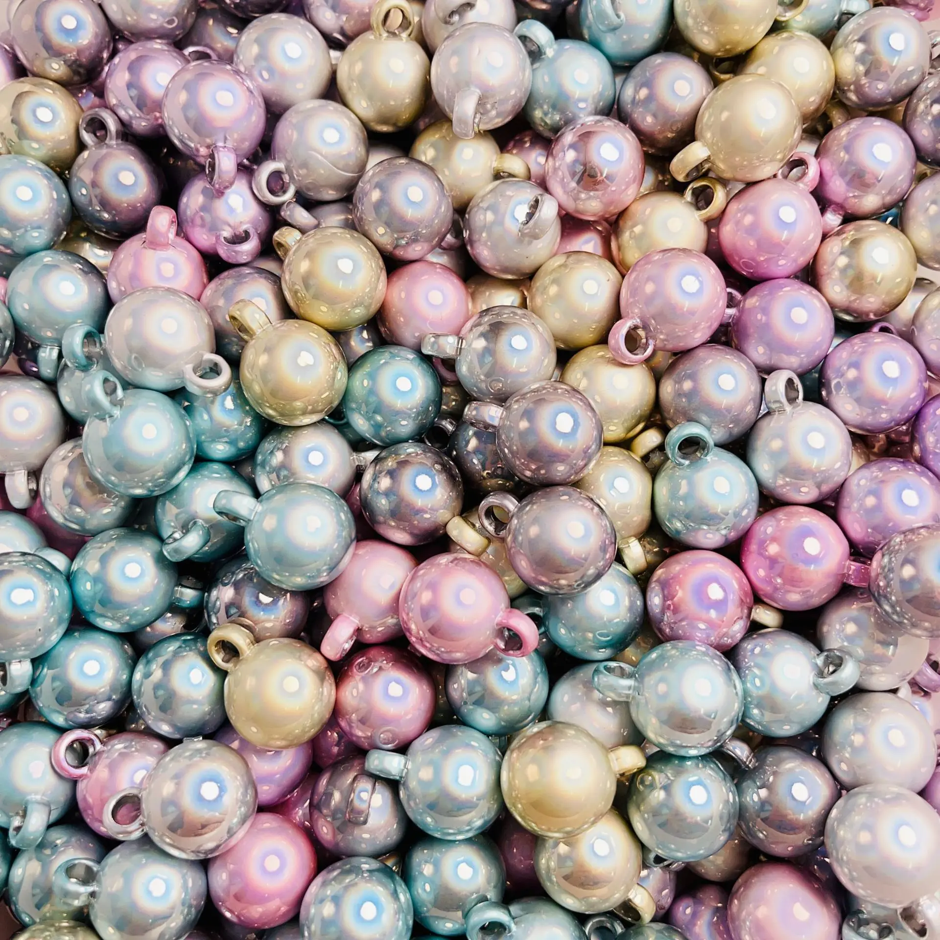 100 шт. круглые акриловые подвески с УФ-покрытием 12 мм