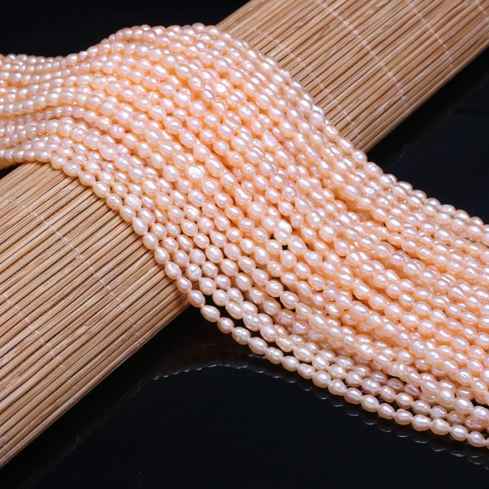 Бусы из натурального пресноводного жемчуга высокое качество риса Дырокол в