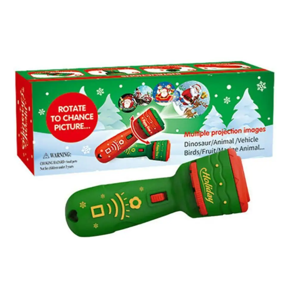 

2021 Fun Toys Picture Light Early Education Night Photo Christmas Projection Flashlight Projector Light Cartoon Toy projector