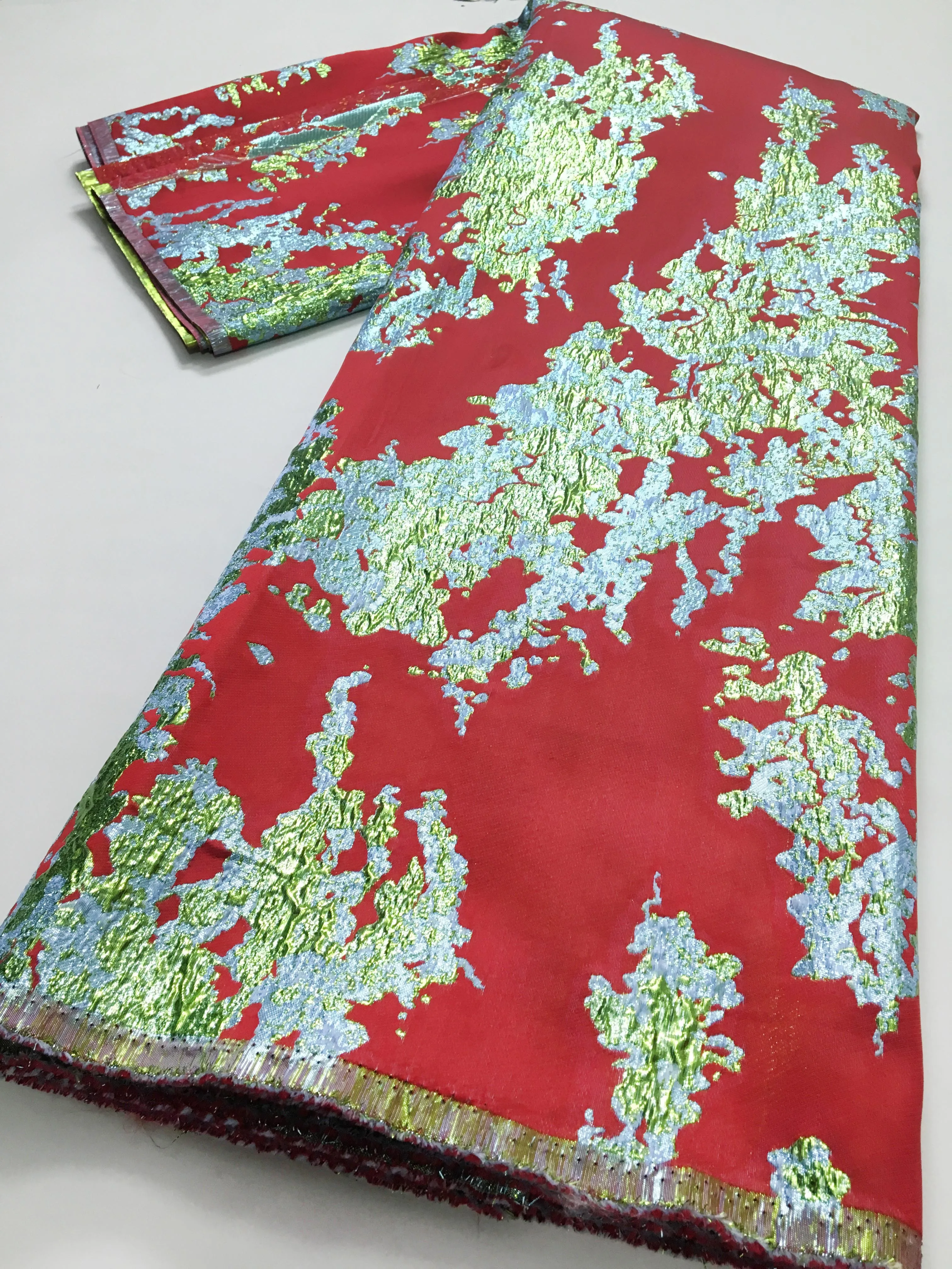 Новейшая искусственная кружевная ткань нигерийская позолоченная жаккардовая