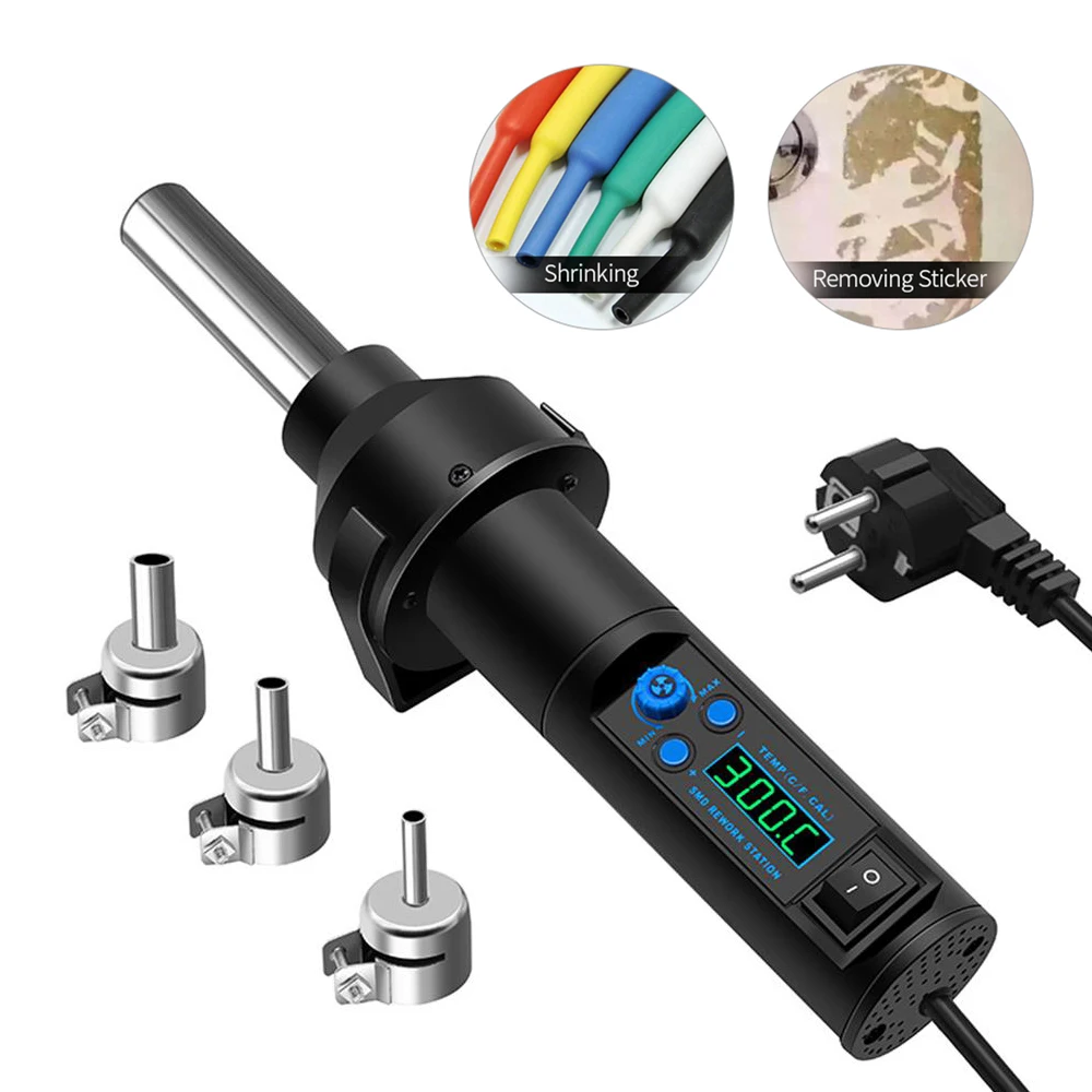 Новинка микро-пистолет горячего воздуха 8018LCD пайка для распайки восстановленная