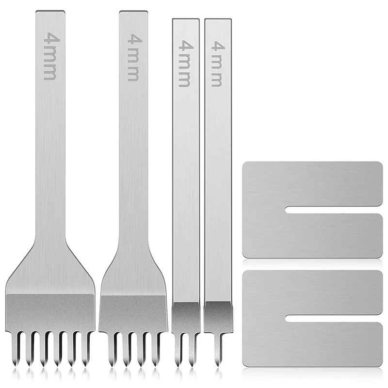 

6 упаковок, 4 мм, 1/2/ 4/6 Зубцов, бриллиантовое зеркальное долото, наборы для изготовления кожаных изделий, инструменты для изготовления кожи св...