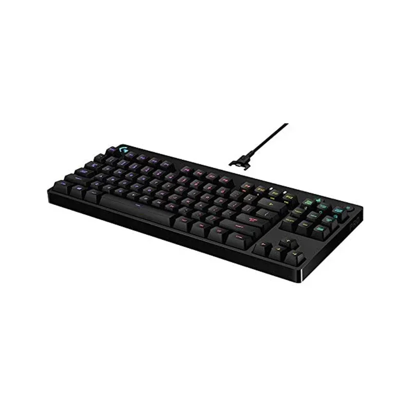 Проводная игровая клавиатура G PRO голубая GX с клавишами программируемая RGB без