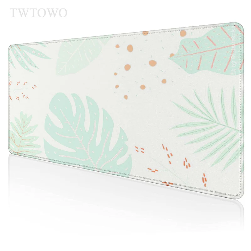 

Minimalist Leaves Mouse Pad Gaming XL Home Custom Computer Mousepad XXL keyboard pad Office Natural Rubber Soft PC Mouse Mat