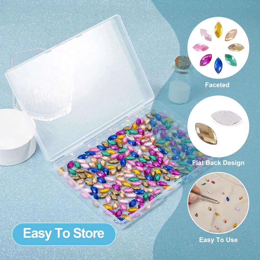 1600 шт. горячая фиксация акриловая искусственная кожа прозрачный граненый