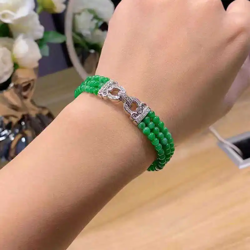 Трехрядная кнопка изумрудная пряжка ювелирные изделия своими руками жемчужное