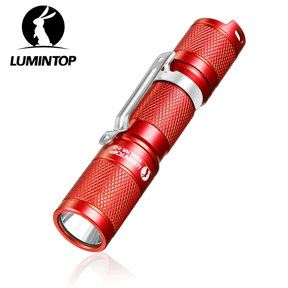 Self Defense EDC LED Flashlight Mini Waterproof Outdoor Lighting Red Color High Powerful Torch AA Light 900 Lumens TOOL AA 3.0