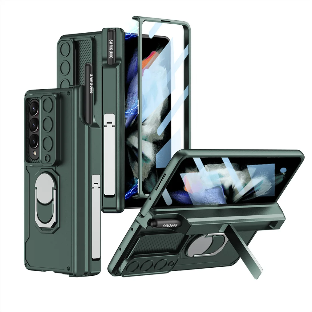 

GKK Original Case For Samsung Galaxy Z Fold 3 5G Case Shockproof Magnetic Hinge Stand Pen Holder Hard Cover For Samsung Z Fold3