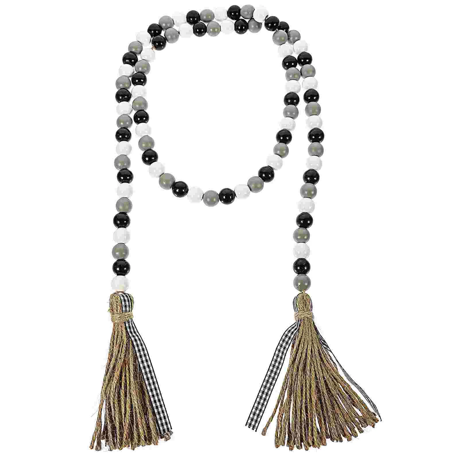 

Vintage Tassel Wooden Beads Garland Wooden Beads String Ornament Home Adorn