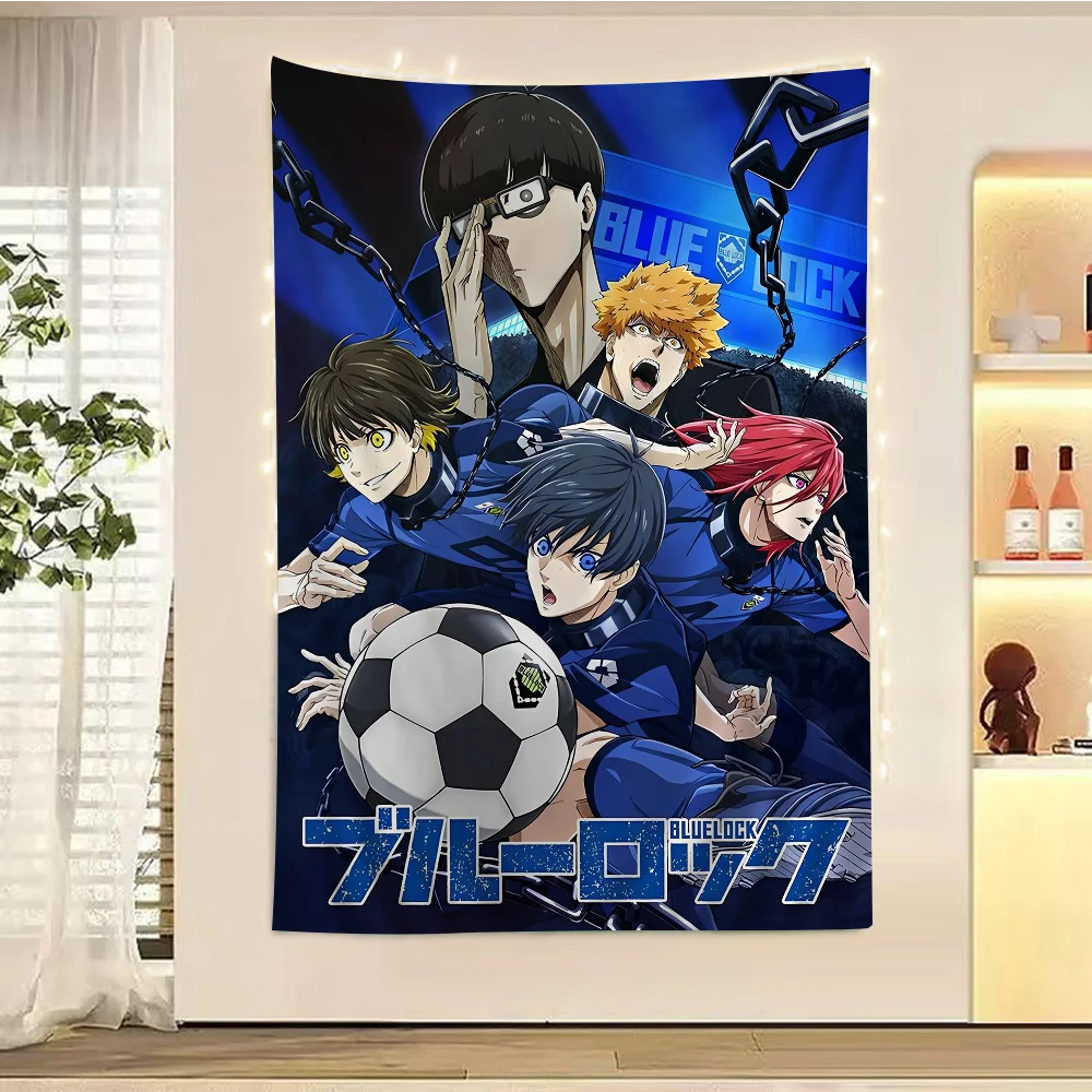 Аниме гобелен с синим замком художественная печать богемные настенные гобелены