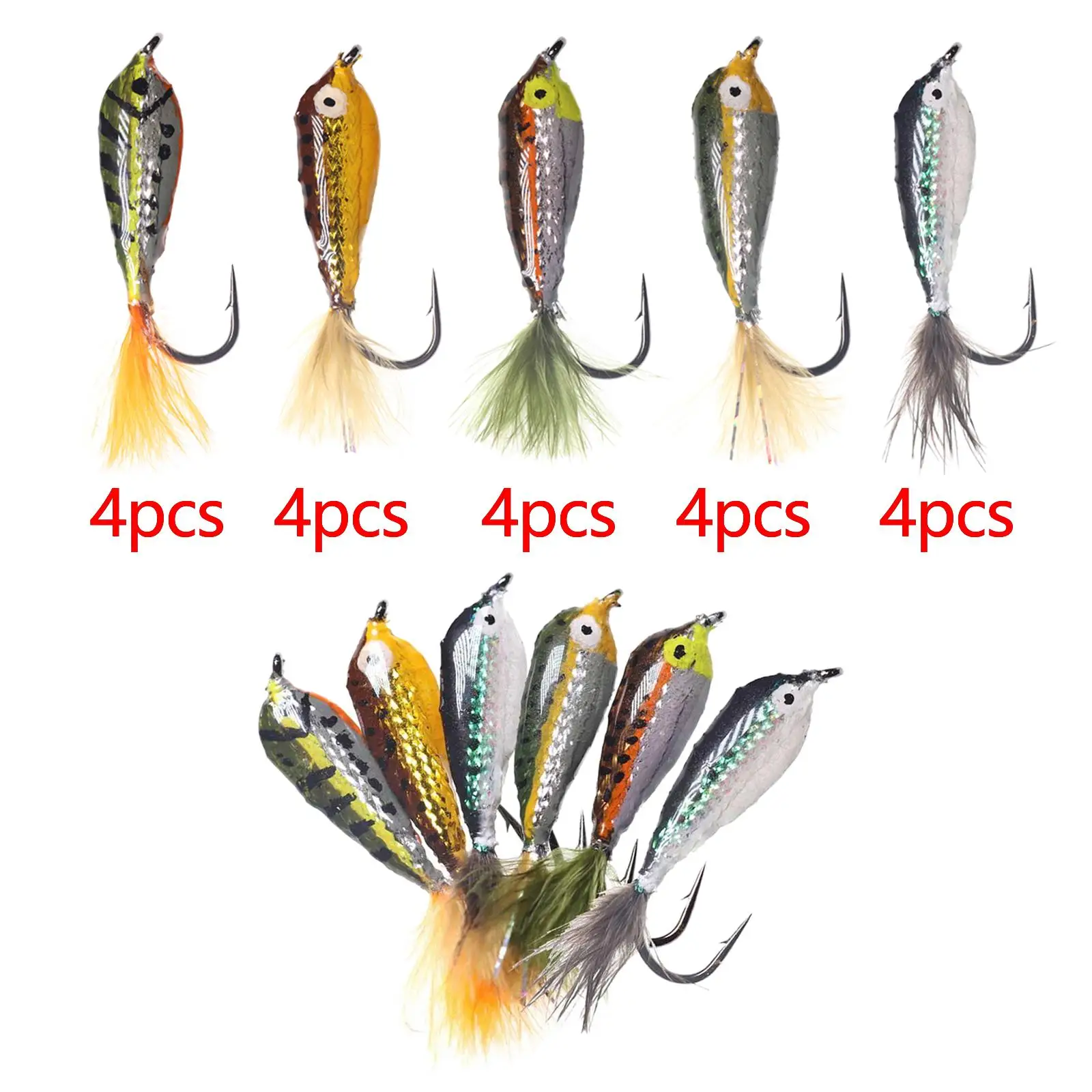 

Epoxy Minnow Streamer Fly Jig Lure Multiple Colors Saltwater Bass Trout Perch Chub Fly Fishing Trout Flies