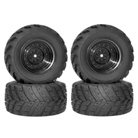 4pcs black rubber tire tyre wheel for hbx haiboxing 901 901a 903 903a 905 905a 112 rc car parts