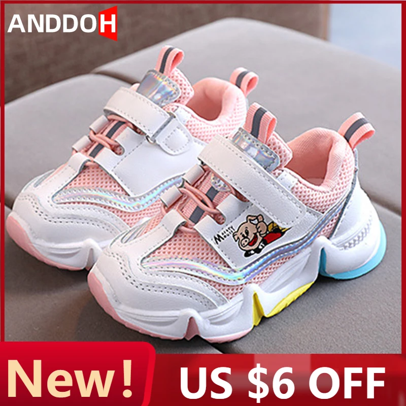 

Size 21-30 Children Casual Wear-resistant Sneakers for Girls Boys Kids Breathable Mesh Sport Shoes Baby Non-slip Light Footwear