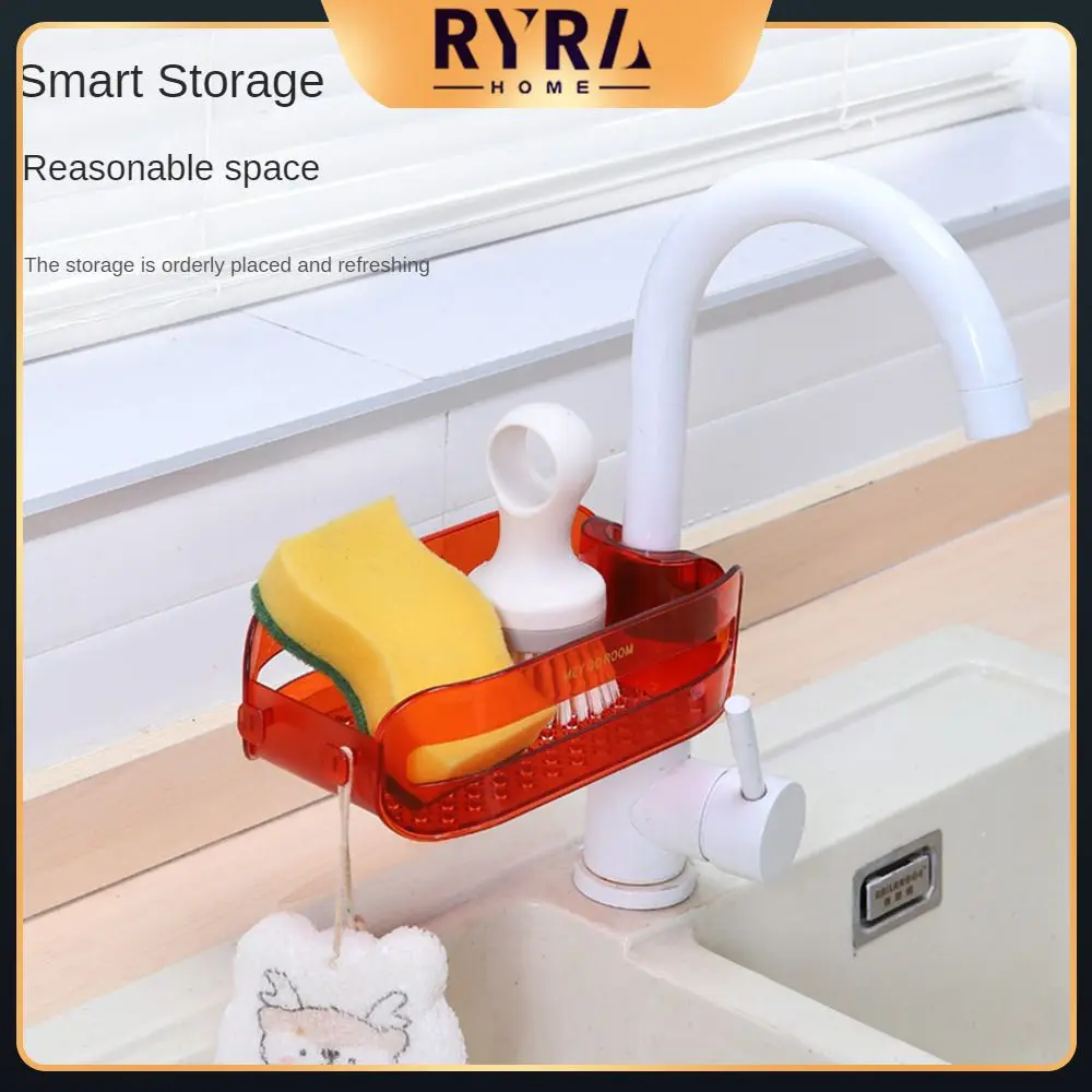 

Bathroom Kitchen Ventilation And Drainage Storage Tools Installation Free Storage Box Snap Type Faucet Shelf Storage Basket