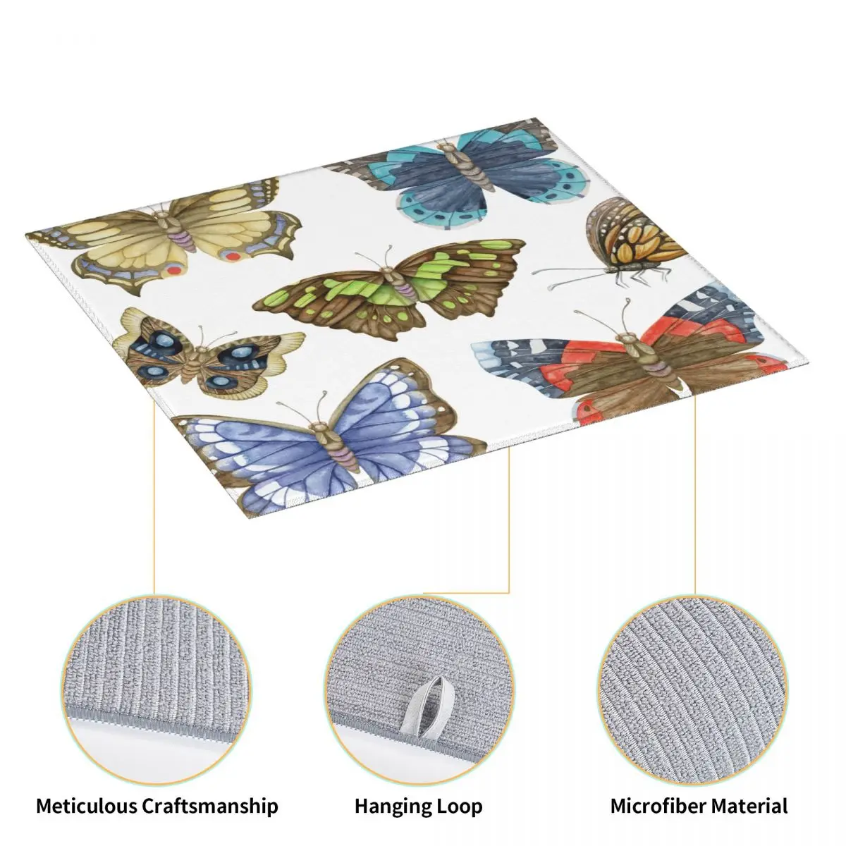 Коврик для сушки посуды кухонный водный коврик с бабочками сушилка Впитывающий