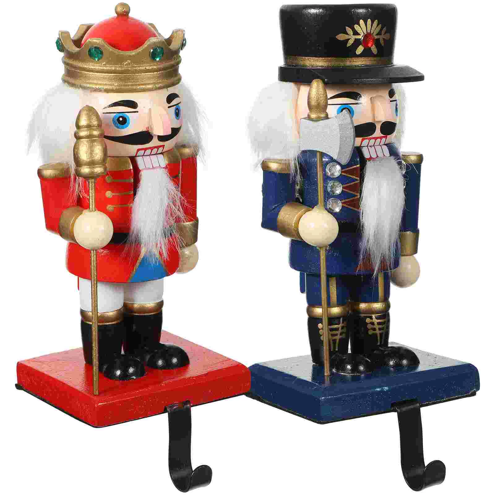 

Christmas Nutcracker Stocking Hooks Rustic Metal Rustic Metal Mantel Stocking Holders Table Decoration