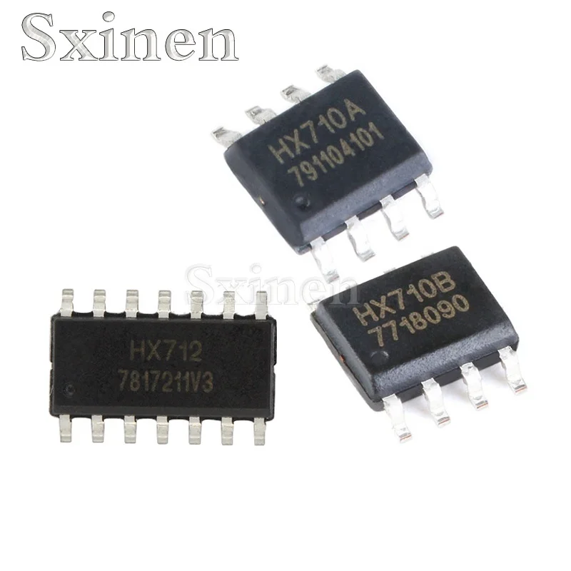 

10PCS HX710A HX710B HX711 HX712 HX71708 SOP8 SOP16 with Temperature Measurement Output 24-bit Analog-to-digital Converter Chip