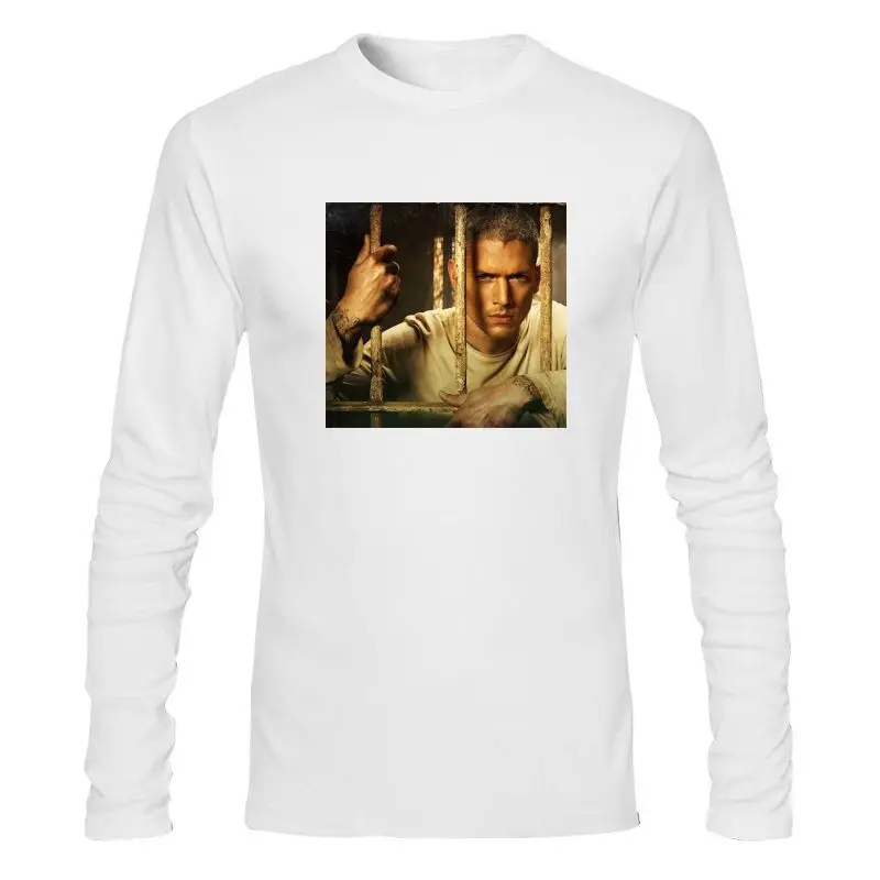 

Man Clothing New Prison Break Michael Scofield Tv Series White T-Shirt Tee Usa Size Em1 Harajuku Tops Fashion Classic Tee Shirt