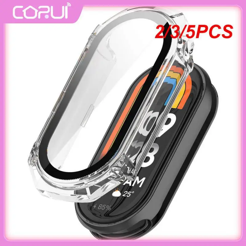 

2/3/5PCS Protective Shell For Miui Band8 Case Film Integrated Case Pc Tempered Film Shell Membrane Integration Tempered Film