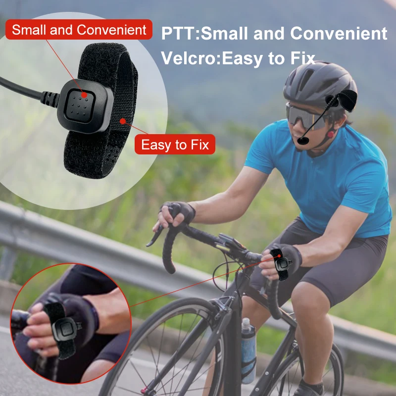 LSENG Walkie Talkie Helmet Headset K Plug 2 Pin PTT Motorcycle Headphone For Kenwood Baofeng UV5R BF888S RETEVIS Two Way Radio