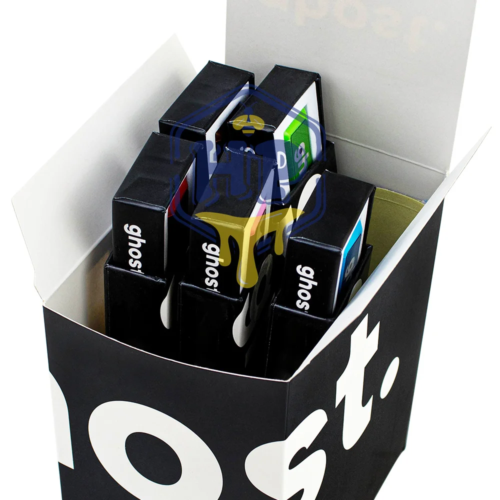 

Пустые картриджи, губчатые защитные коробки для хранения с призраками, черный контейнер-бак, 1 мл, картонная коробка с защитой от детей