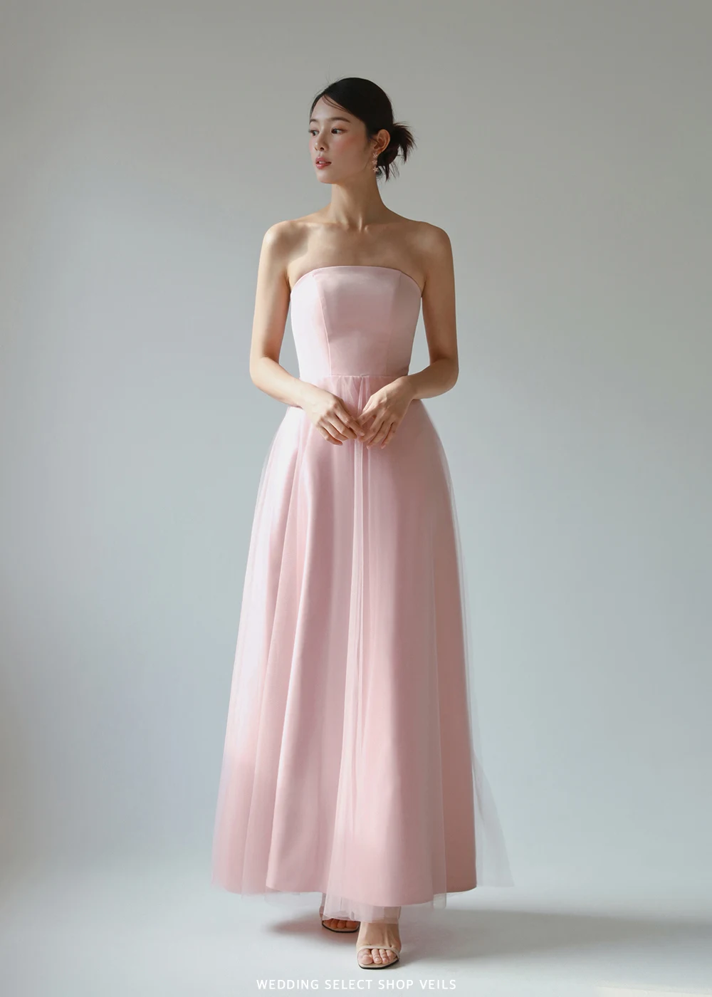 Женское вечернее платье до щиколотки без бретелек