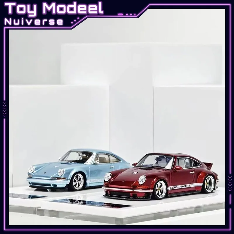 Фото Коллекционная модель автомобиля HEC Zincit Singer Coupe DLS Red Blue Limited Edition, масштаб 1:43, ультратонкий литой сплав, идеальный подарок №1