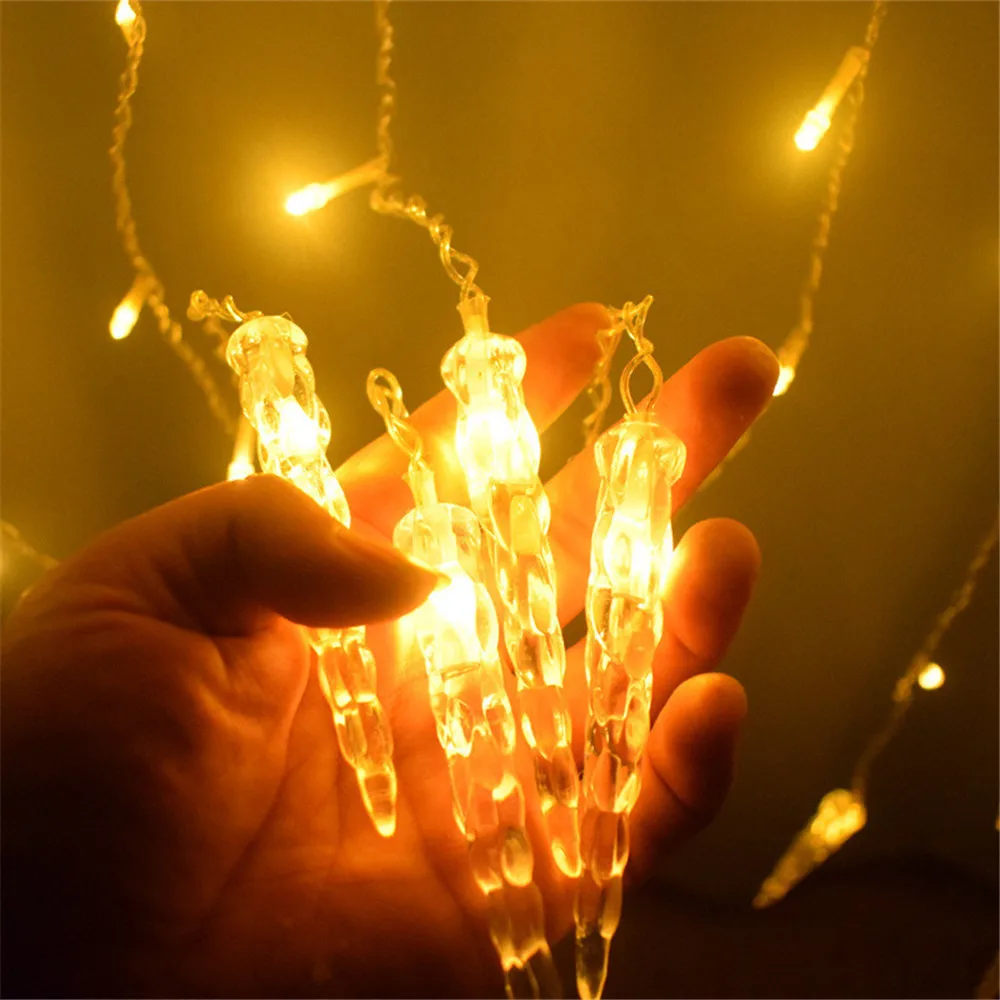 Европейский Стандарт Рождественские Светодиодные Занавески Со Снежинками