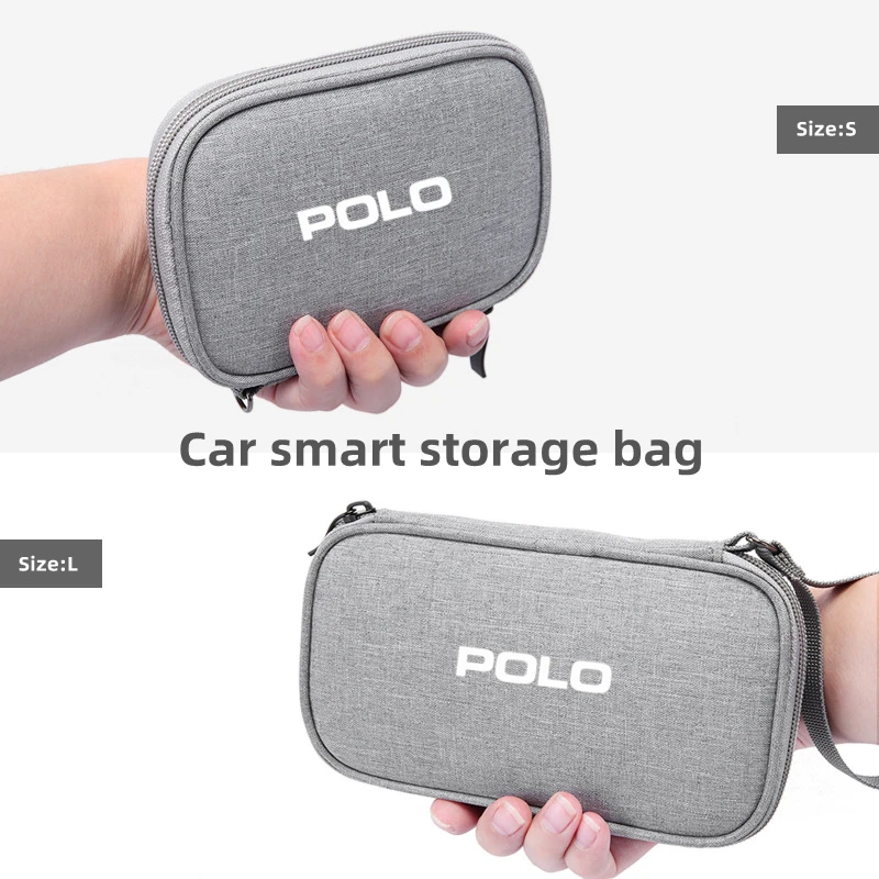 

NEW Waterproof Car key car driver's license USB Earphone Storage bag For Polo 6R 6N 6N2 6C 9N 9N3 Rline R Line car accessories