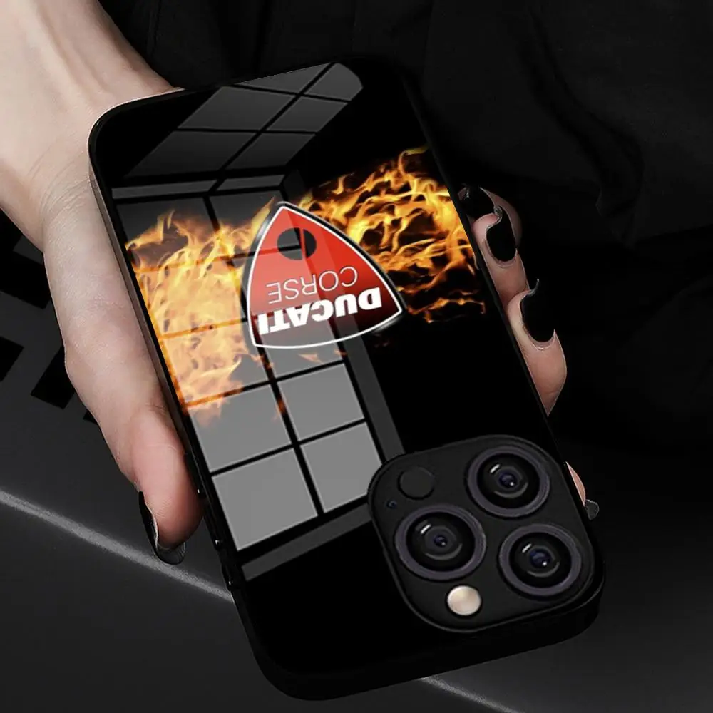 Чехол для телефона D-DuCatis новинка 2024 закаленное стекло IPhone 16 15 Promax 14 13 Pro 12 11 plus