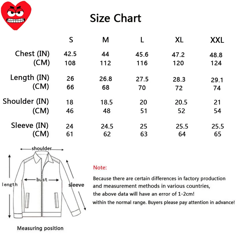 Мужская хлопковая куртка Break Egg Повседневная осенняя с вышивкой в виде сердечек