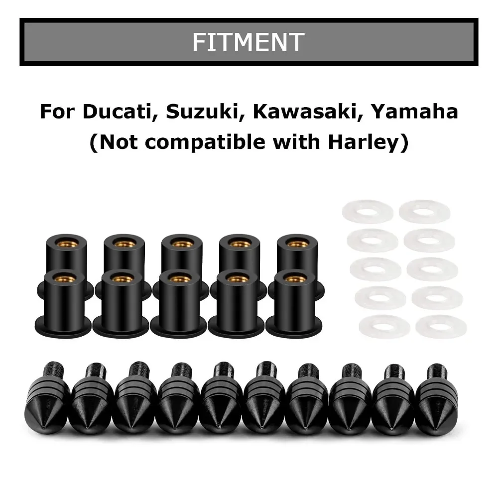 Мотоциклетные аксессуары шипы болты для лобового стекла винтовая гайка
