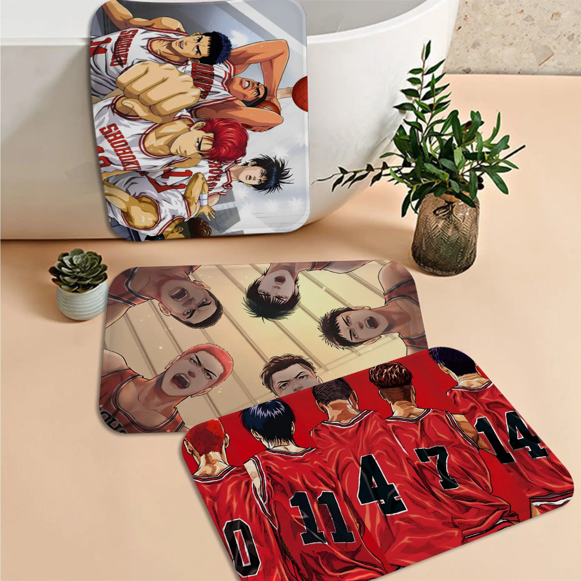 

Anime Slam Dunk Bath Mat Anti-slip Absorb Water Long Strip Cushion Bedroon Mat Welcome Doormat