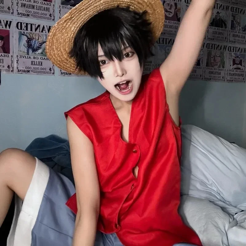 Фото Соломенная шляпа в стиле Луффи из One Piece, размеры 31/35, для косплея, новинка 2026 года, реквизит для аниме-косплея, аксессуары для сценических выступлений №1