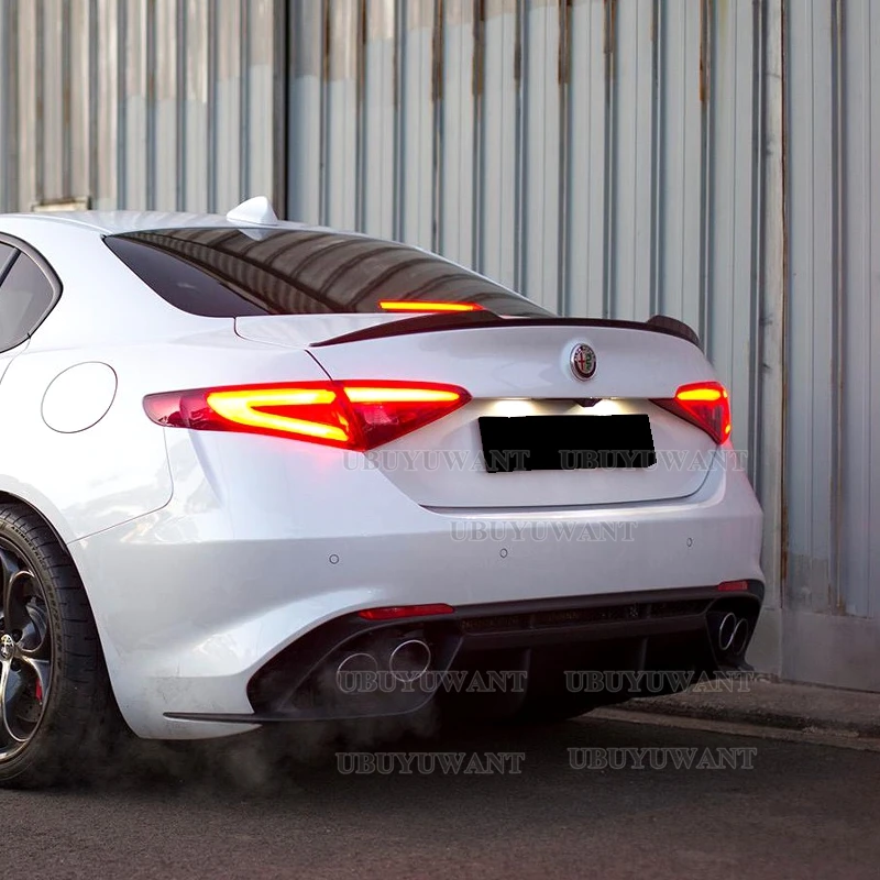 

Для Alfa Romeo Giulia спойлер 2015-2019 из углеродного волокна задний спойлер на крыло, крышу багажник крышка багажника автомобильный Стайлинг