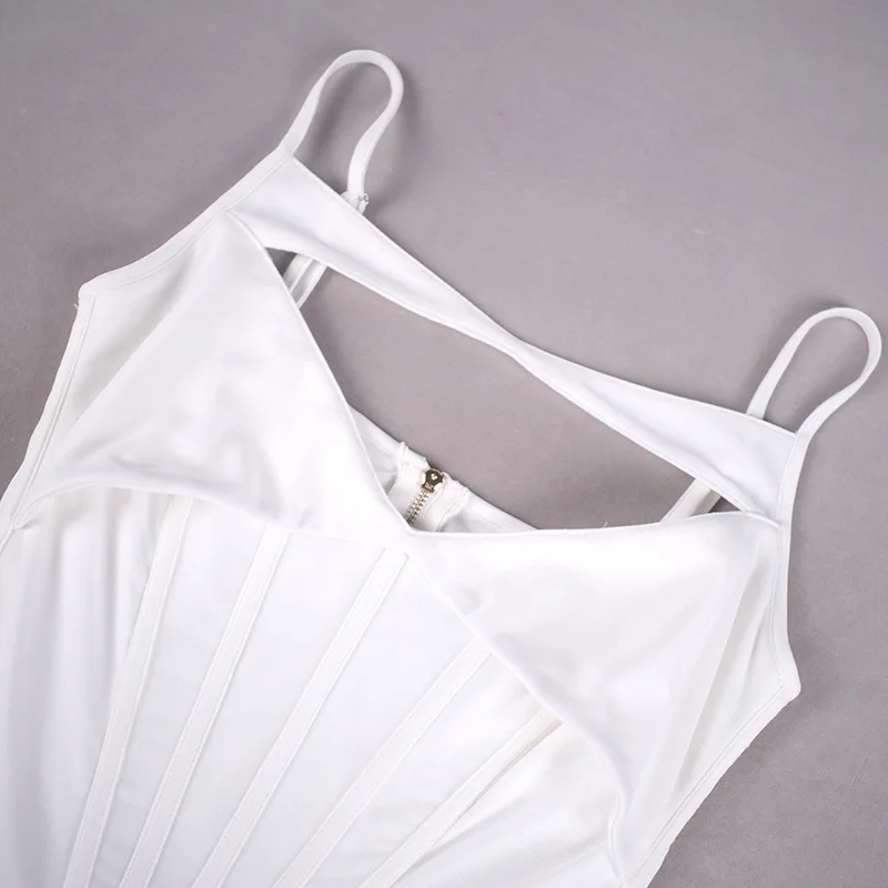 White Evening Prom Dress Cut Out Wedding Party Dresses Sleeveless Long Formal Occasion Dresses Elegant Summer Dress Women 2023