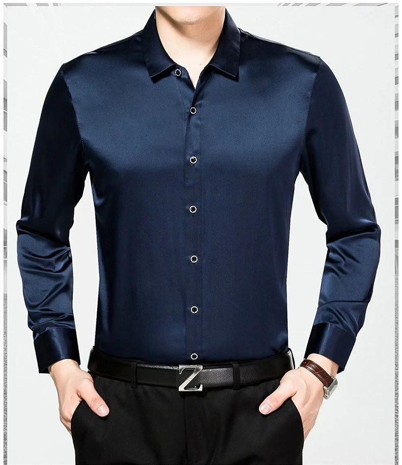 Купить Черную Шелковую Рубашку Мужскую